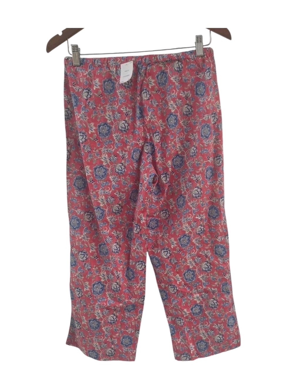Lauren Ralph Lauren Pink Blue Floral Cropped Pant Pajamas 2 Piece Set Petite S - Picture 6 of 9